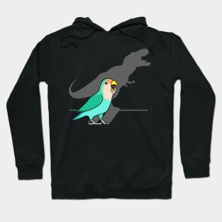 T-Rex Shadow Dutch blue Peach faced Lovebird Hoodie